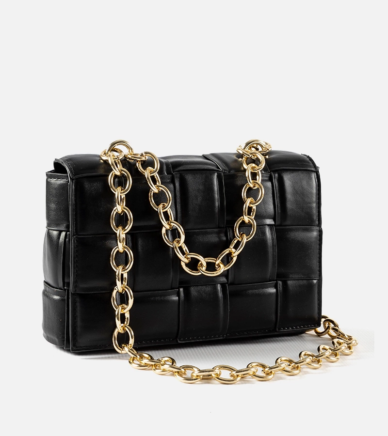 Czarna pikowana torebka na ramię Austell