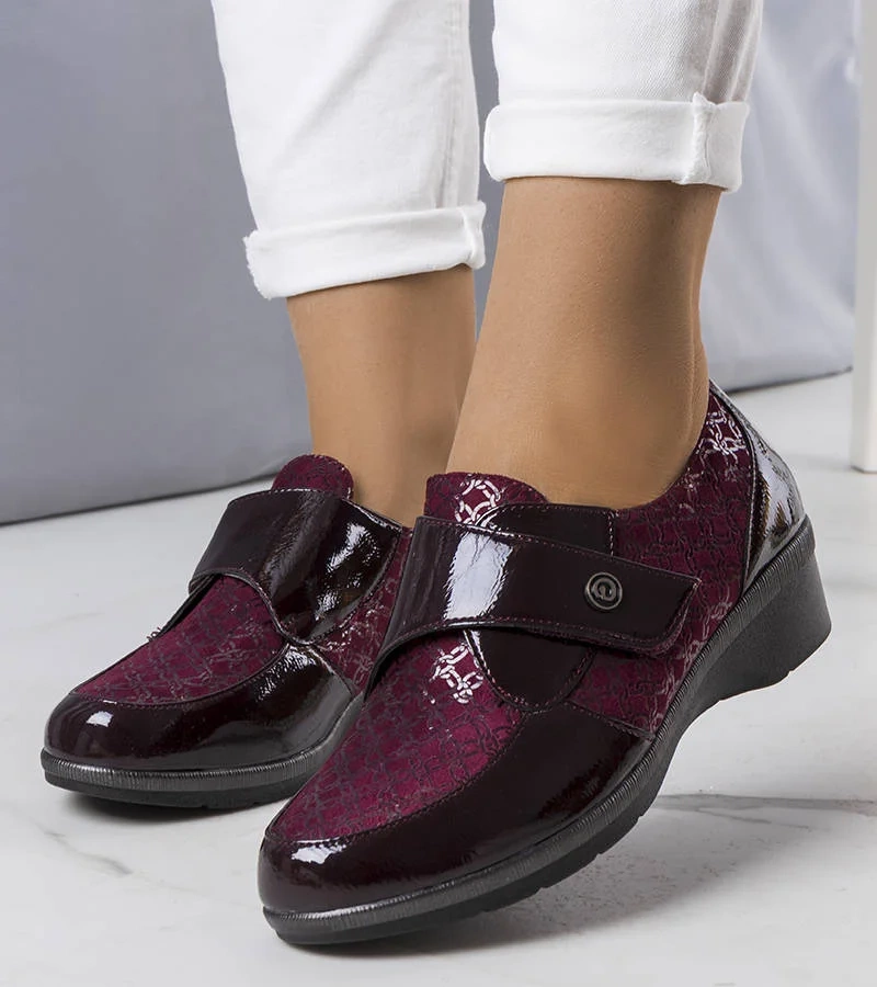 Bordowe półbuty Drancy