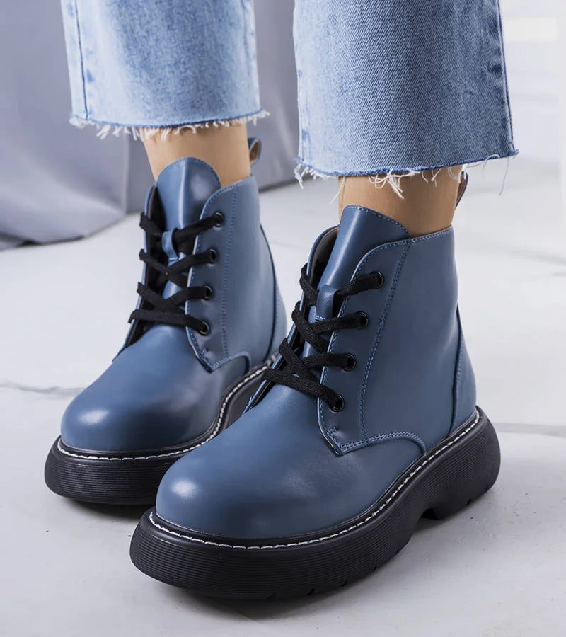 Niebieskie botki ocieplane Lutero