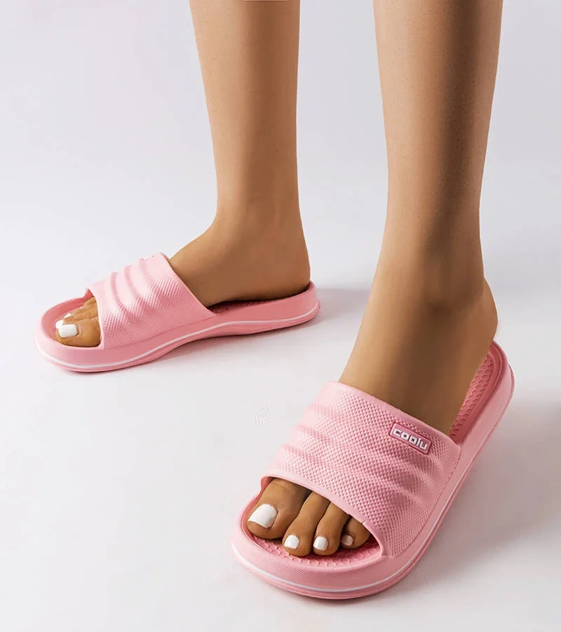 Różowe basenowe klapki Kathrin