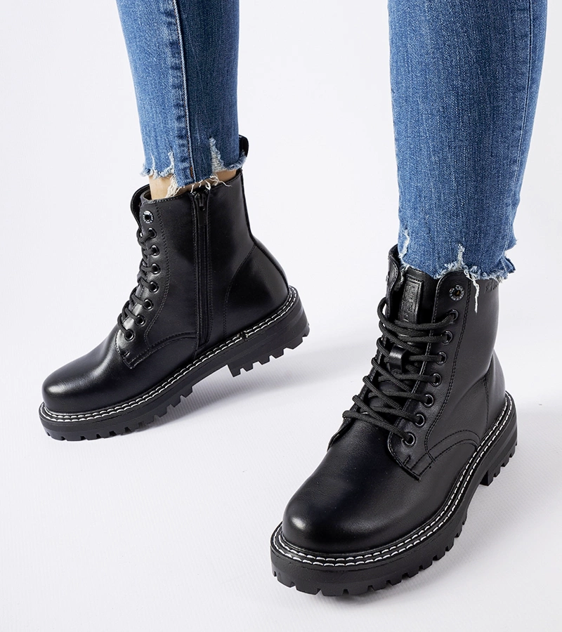 Czarne klasyczne glany Big Star KK274538