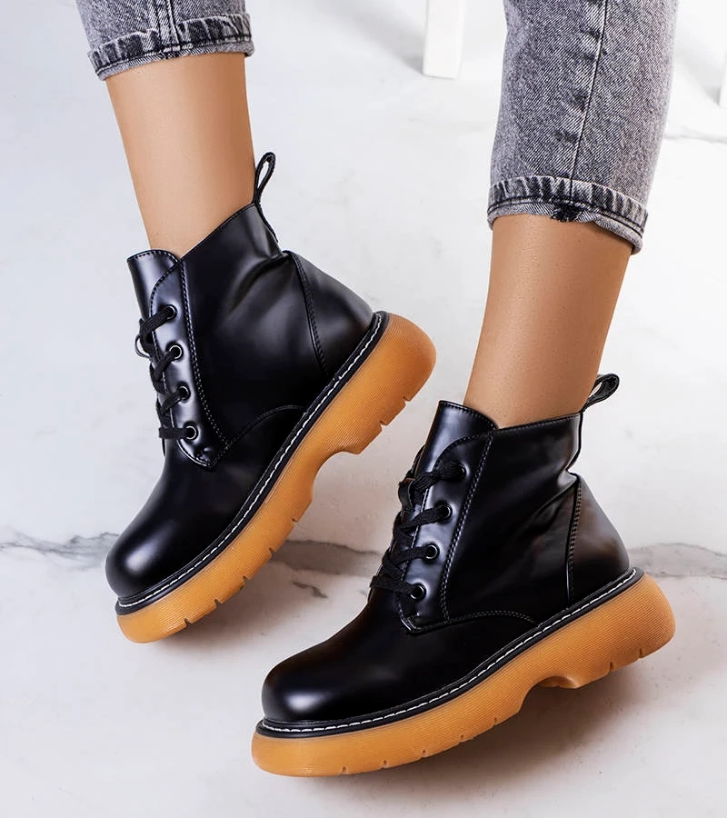 Żółte botki ocieplane Lutero