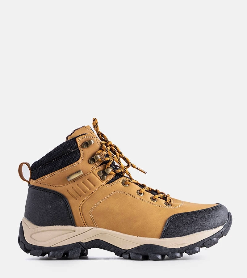 Brązowe ocieplane trapery męskie Tervo