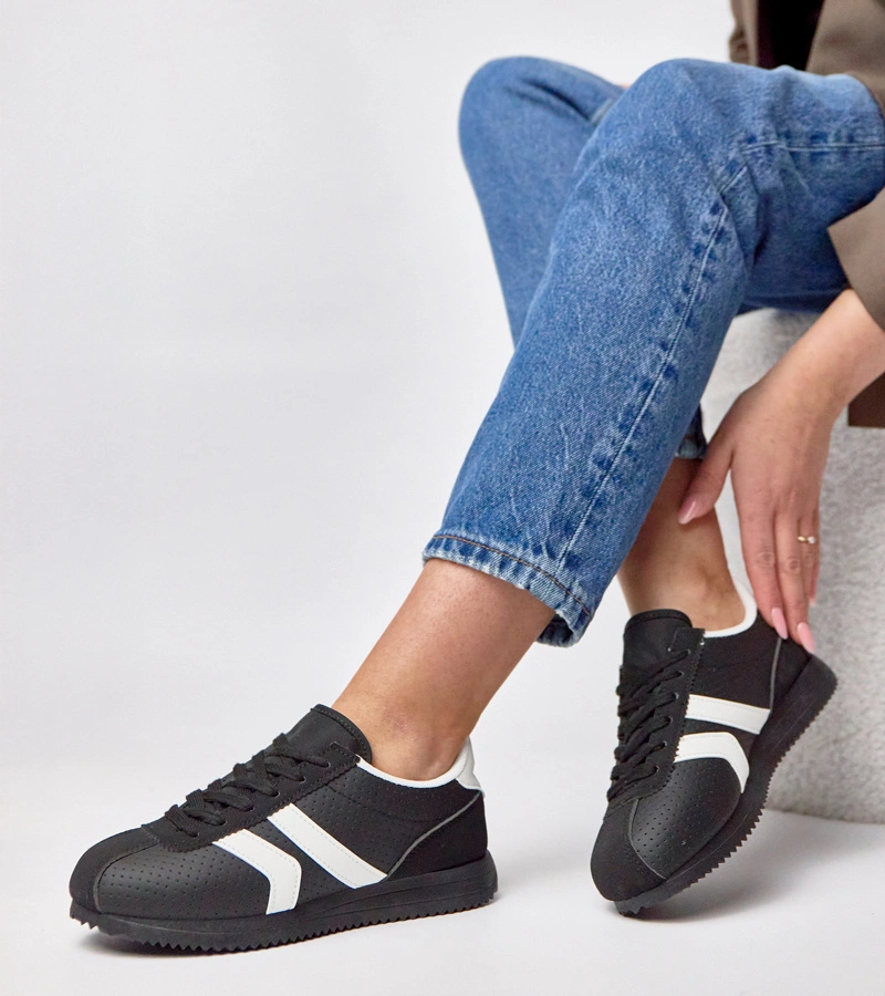 Czarne sneakersy sportowe Camille