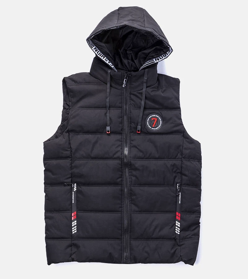 Czarna męska pikowana kamizelka Allaire