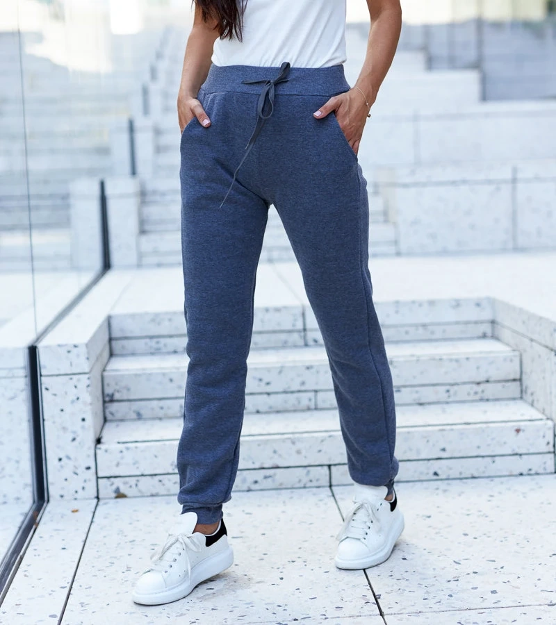 Szare damskie spodnie dresowe Elvia