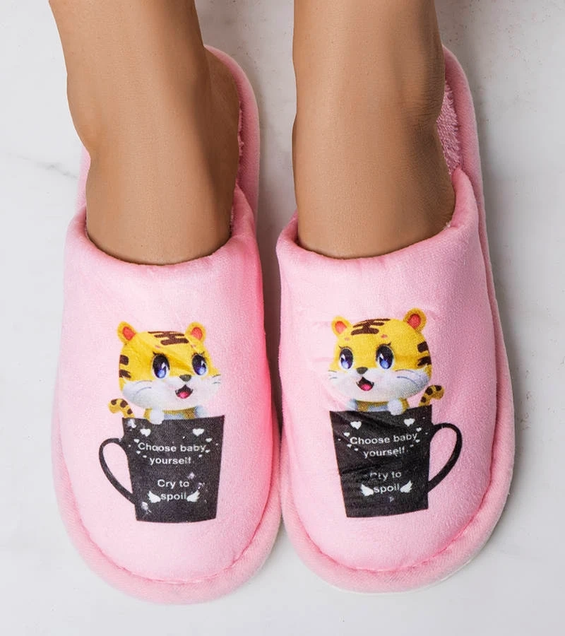 Różowe miękkie kapcie Catcup
