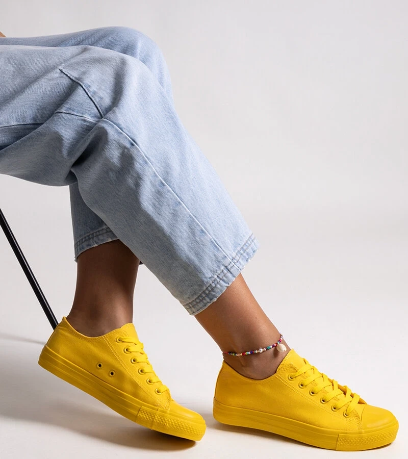 Żółte klasyczne trampki Nudar