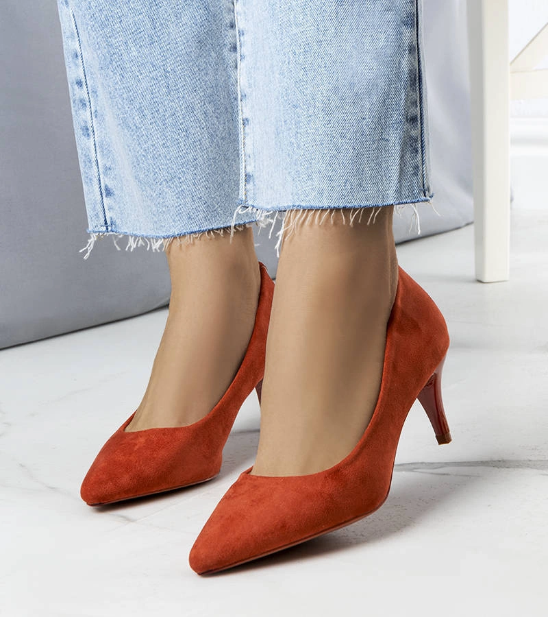 Brązowe czółenka na szpilce Coursi