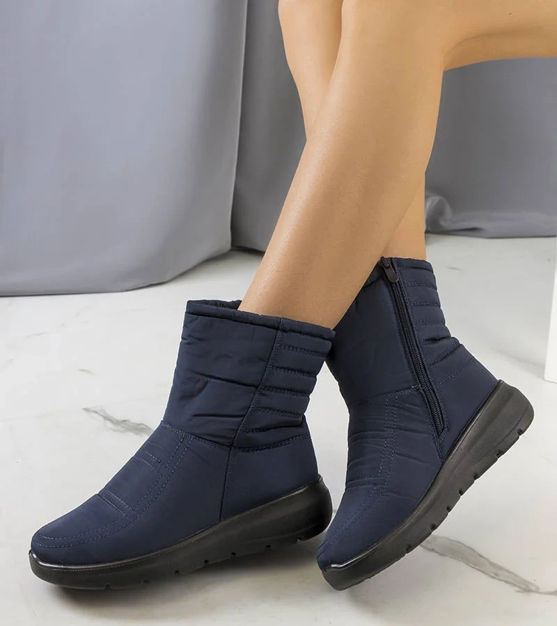 Granatowe śniegowce pikowane Alani