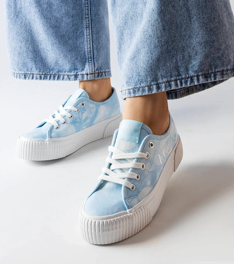 Niebieskie trampki Lee Cooper LCW-23-31-1782L