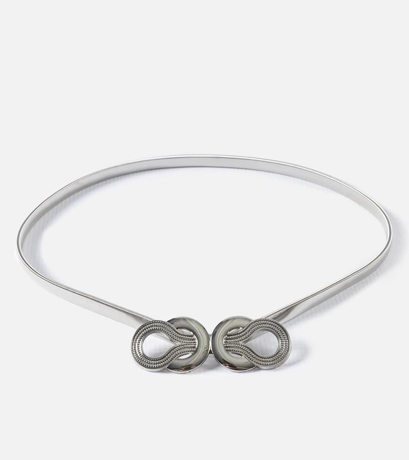 Srebrny elastyczny pasek Cava