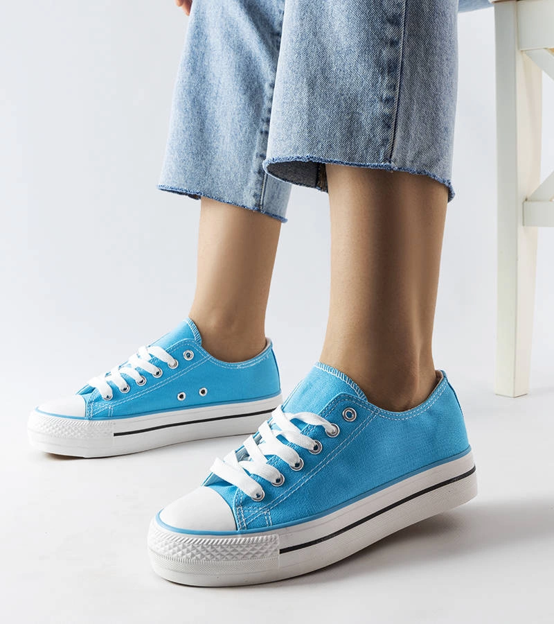 Niebieskie trampki na platformie Freestyle