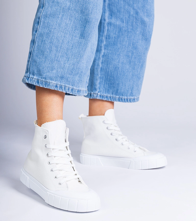 Białe trampki za kostkę Citta