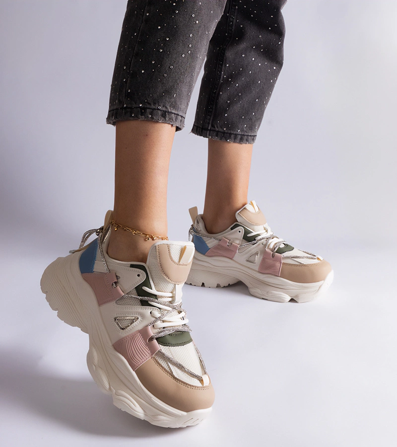 Wielokolorowe sneakersy sportowe damskie Ivett