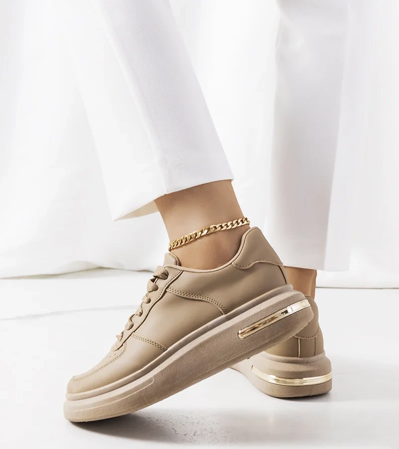 Brązowe sneakersy Staplet