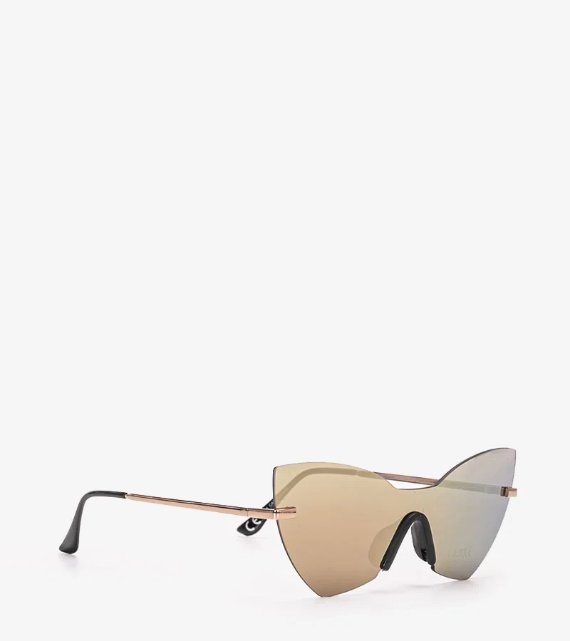 Srebrne bezramkowe okulary Torcy