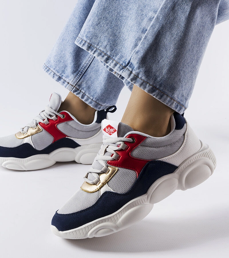 Damskie szare buty sportowe LCWL-20-39-032