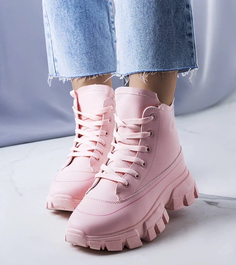 Różowe trapery damskie Nurbi