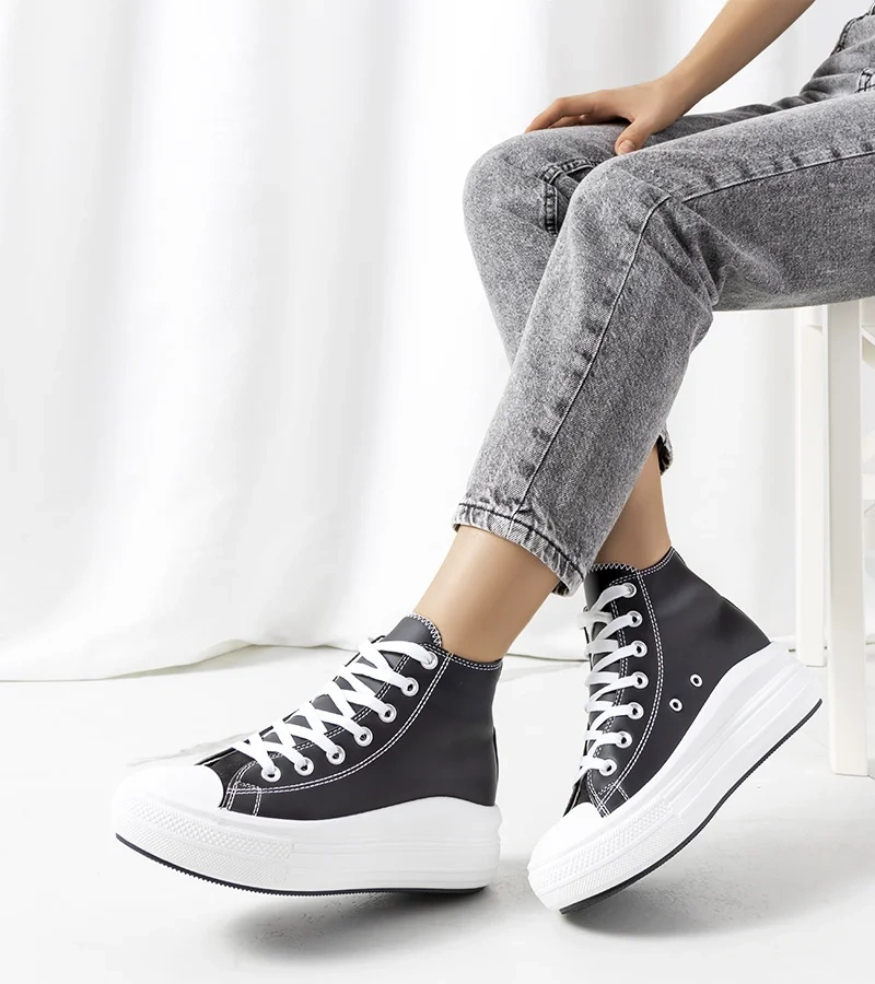 Czarne trampki za kostkę Copples