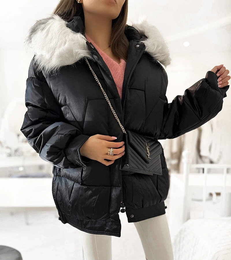 Czarna kurtka o luźnym kroju Joaquin