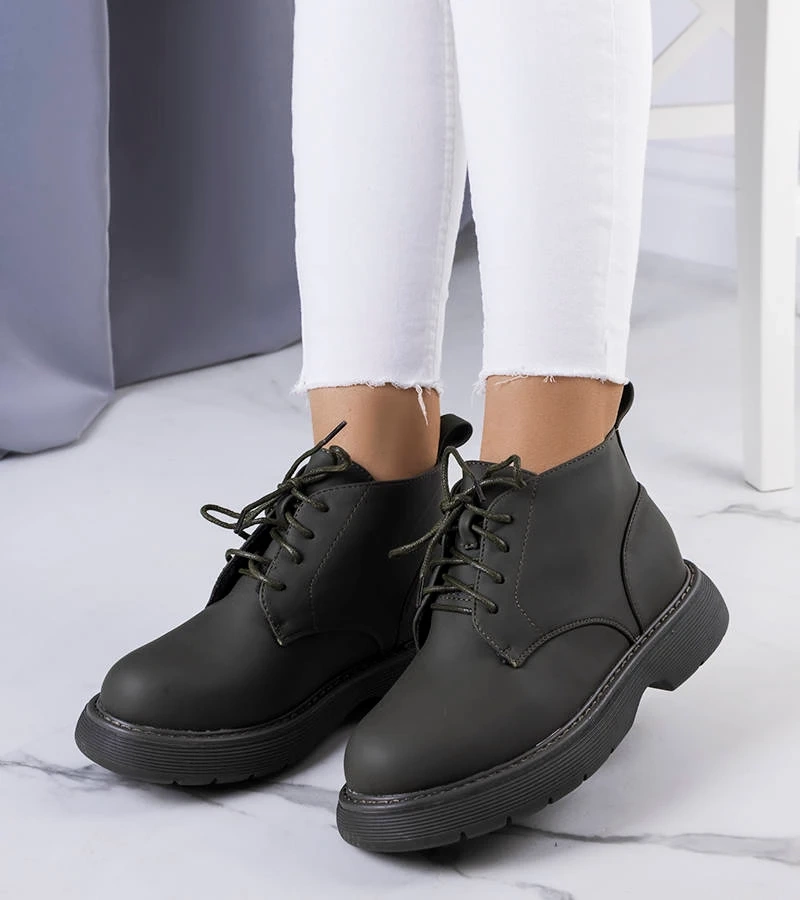 Zielone botki ocieplane Savino