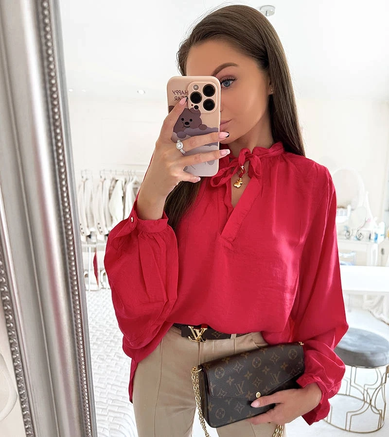 Różowa koszula o luźnym kroju Jewelsi