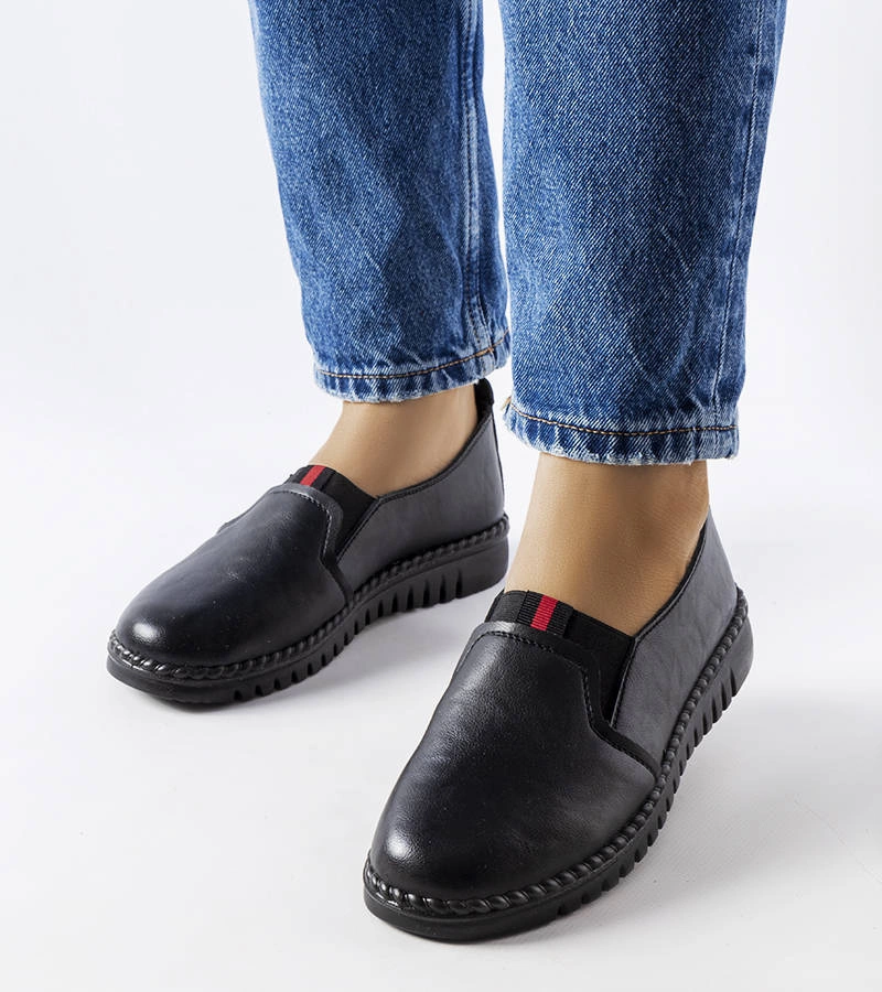 Czarne mokasyny Julie