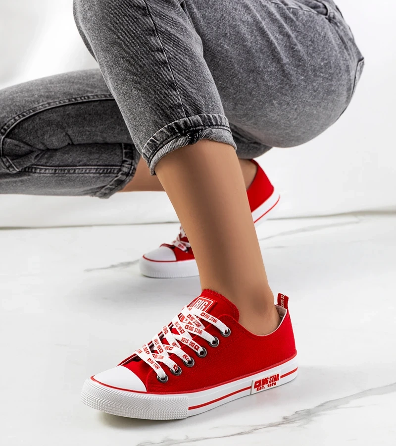 Czerwone klasyczne trampki Big Star KK274104