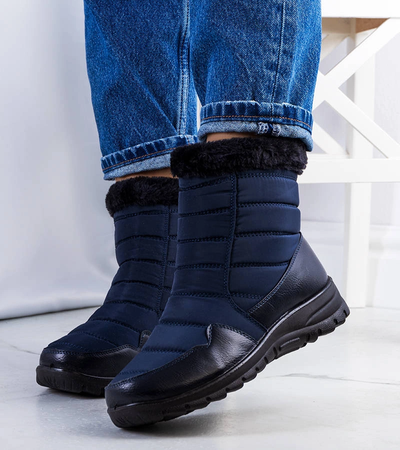 Granatowe śniegowce pikowane Beau