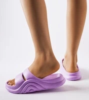 Fioletowe gumowe klapki Geneve