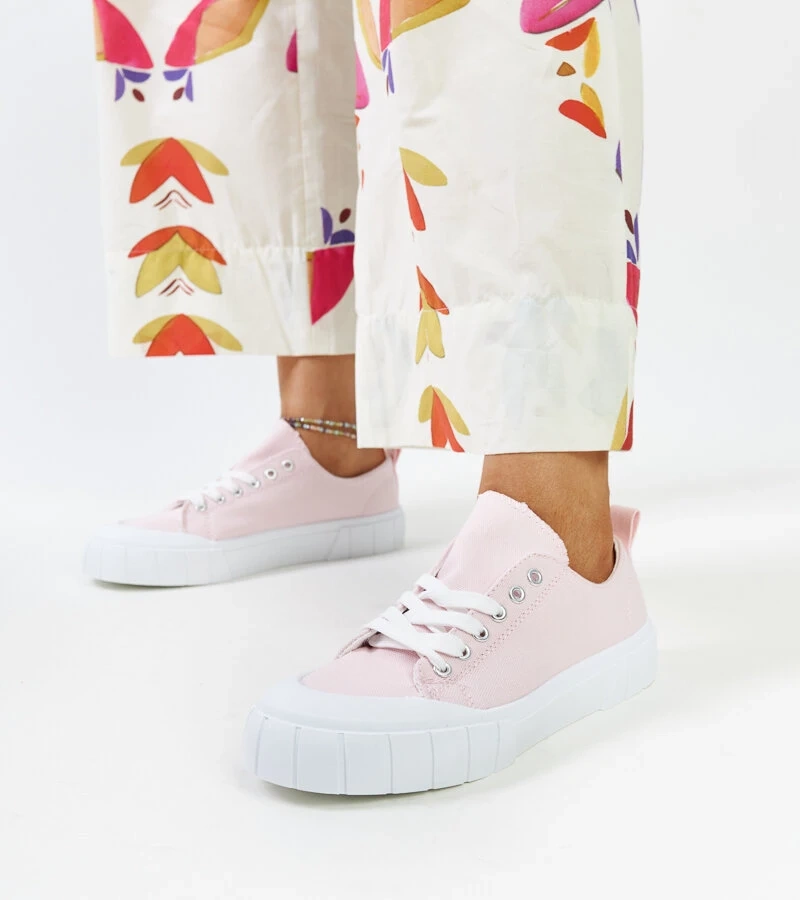 Różowe materiałowe trampki Eduarda