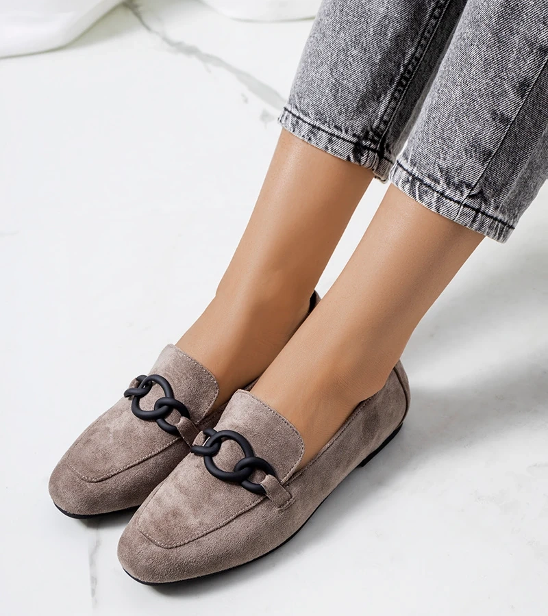 Szare półbuty skórzane Dante