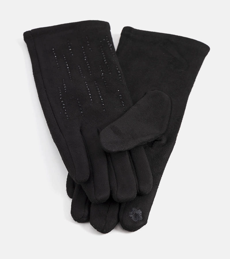 Czarne ocieplane rękawiczki Annoti
