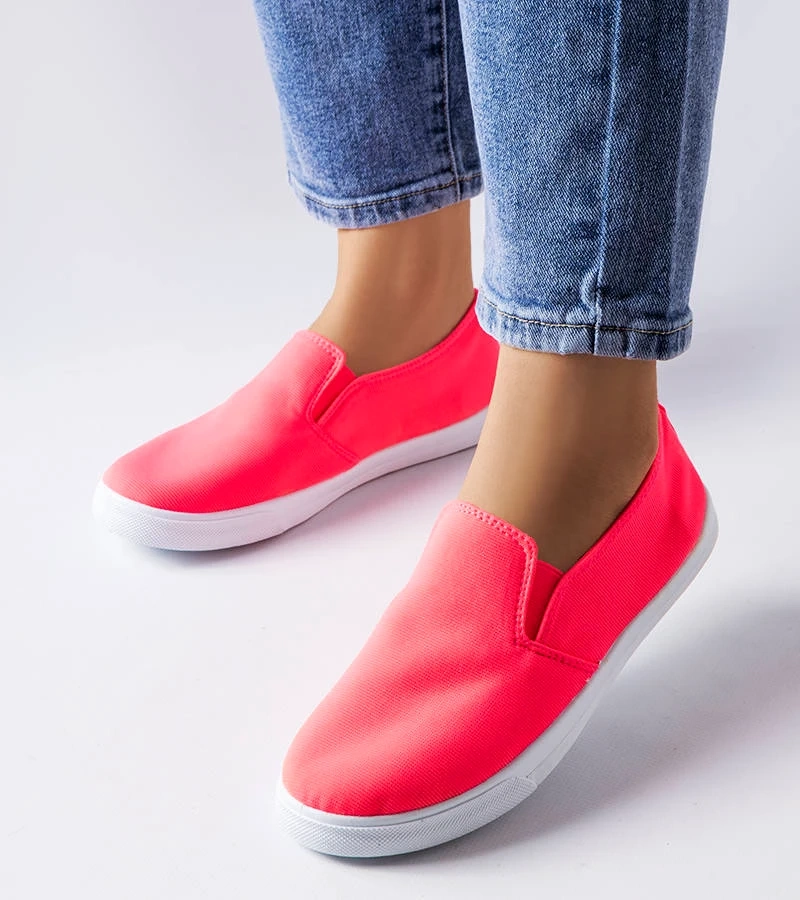 Różowe materiałowe tenisówki wsuwane Louisville