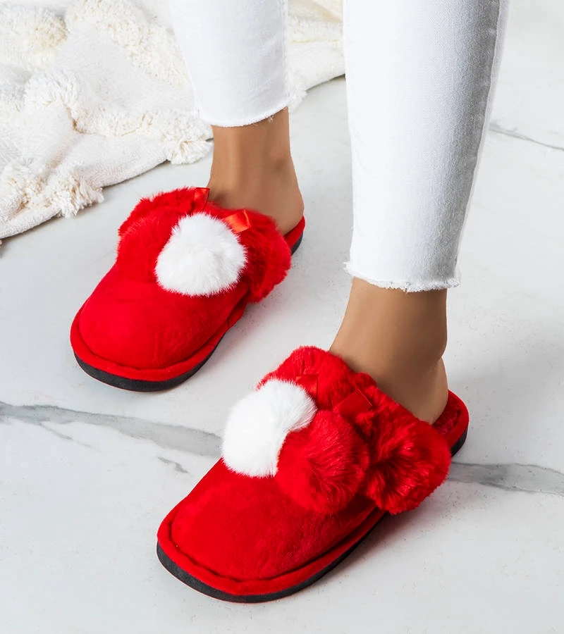 Czerwone kapcie Bonnet