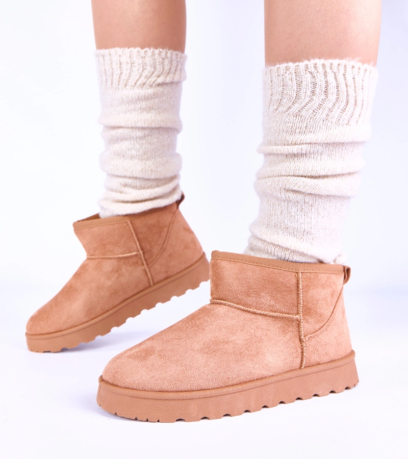 Brązowe śniegowce ocieplane futerkiem Roelle