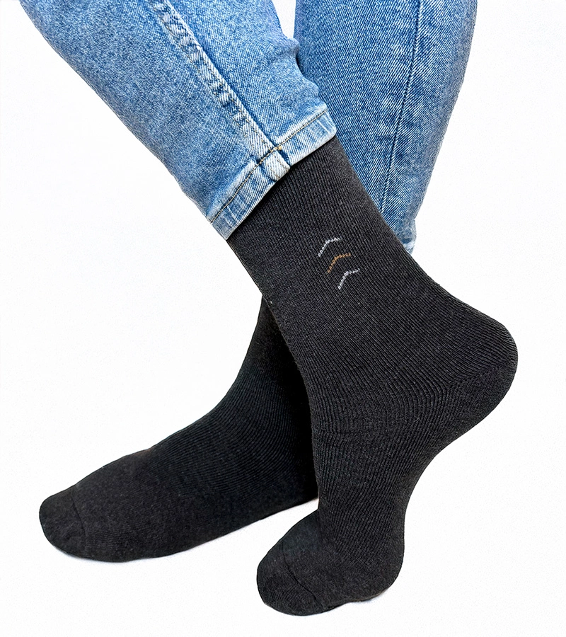 Ciemnoszare męskie ciepłe skarpetki Narus