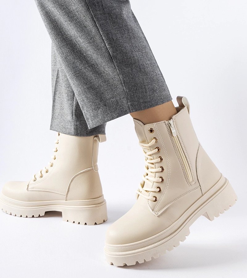 Beżowe ocieplane trapery Ali