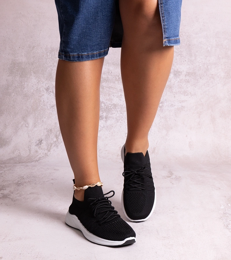 Czarne sneakersy sportowe Muaza