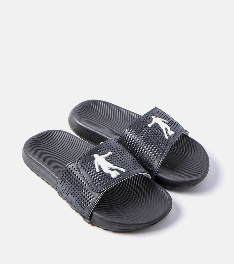 Czarne gumowe klapki dziecięce Athens