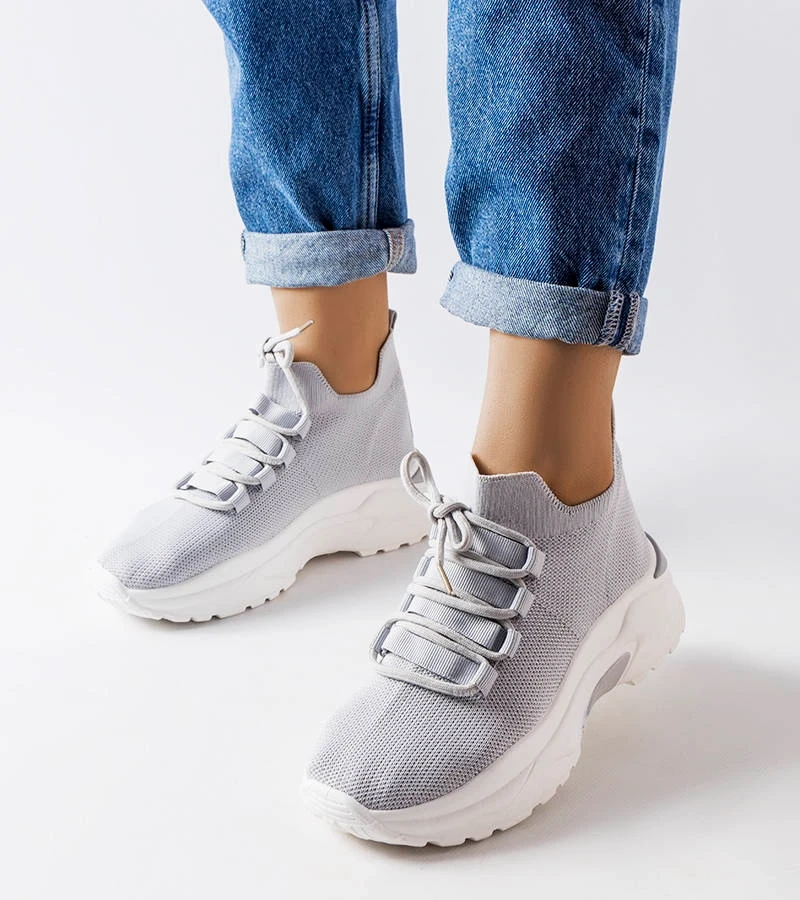 Szare sneakersy Helin