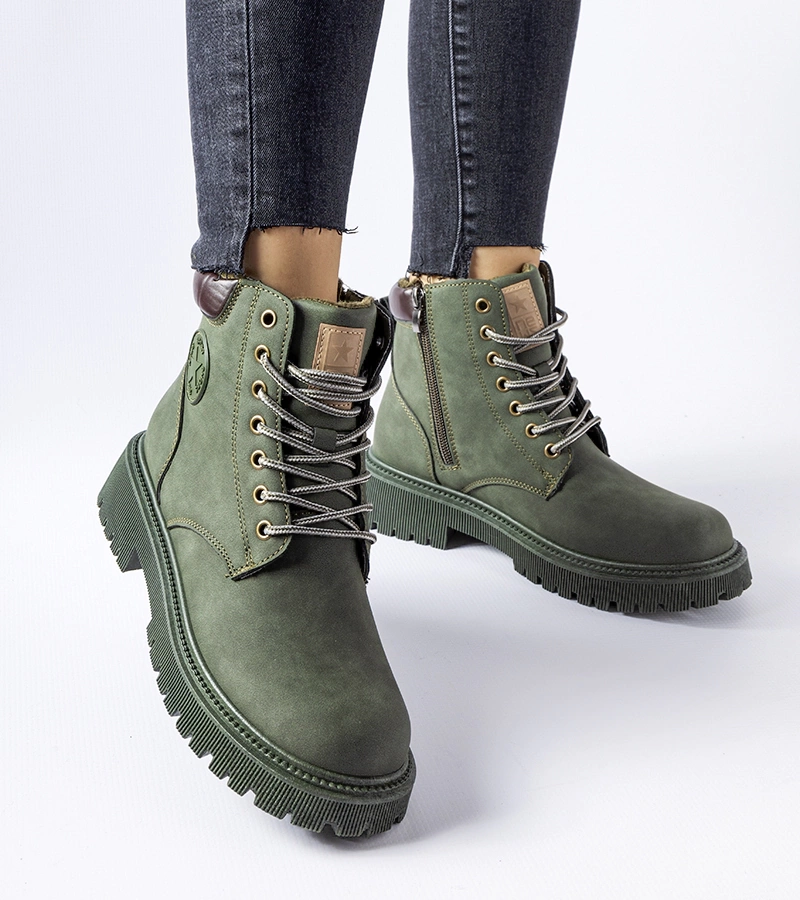 Zielone ocieplane trapery Doutor