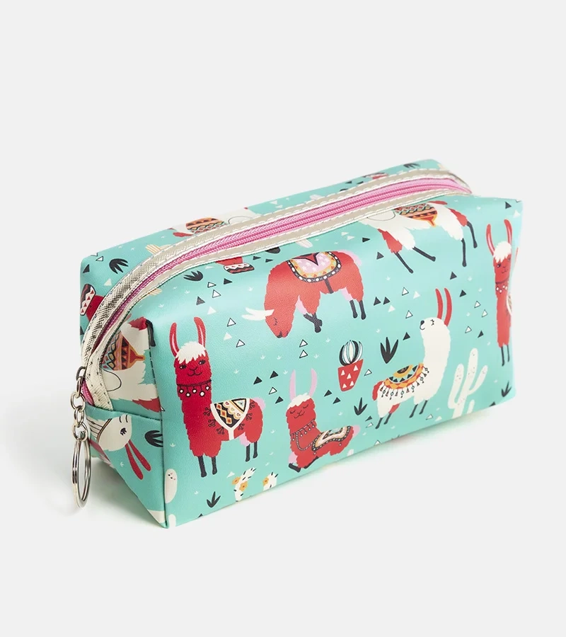 Zielona kosmetyczka Lama