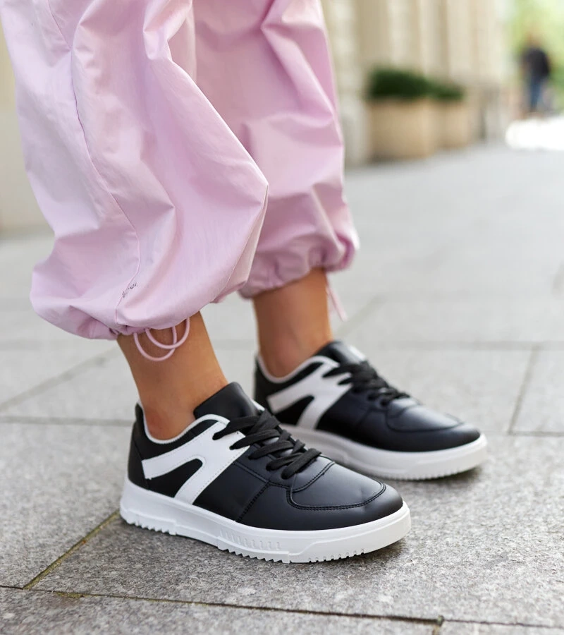 Czarne sneakersy sportowe Hagara