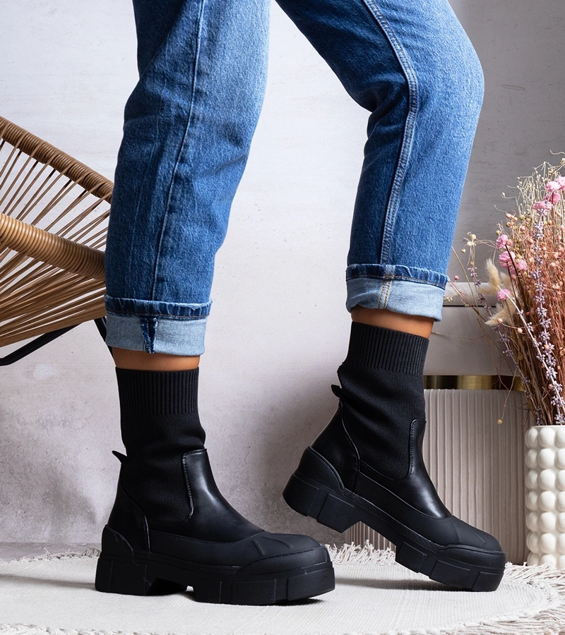 Czarne botki damskie Conta