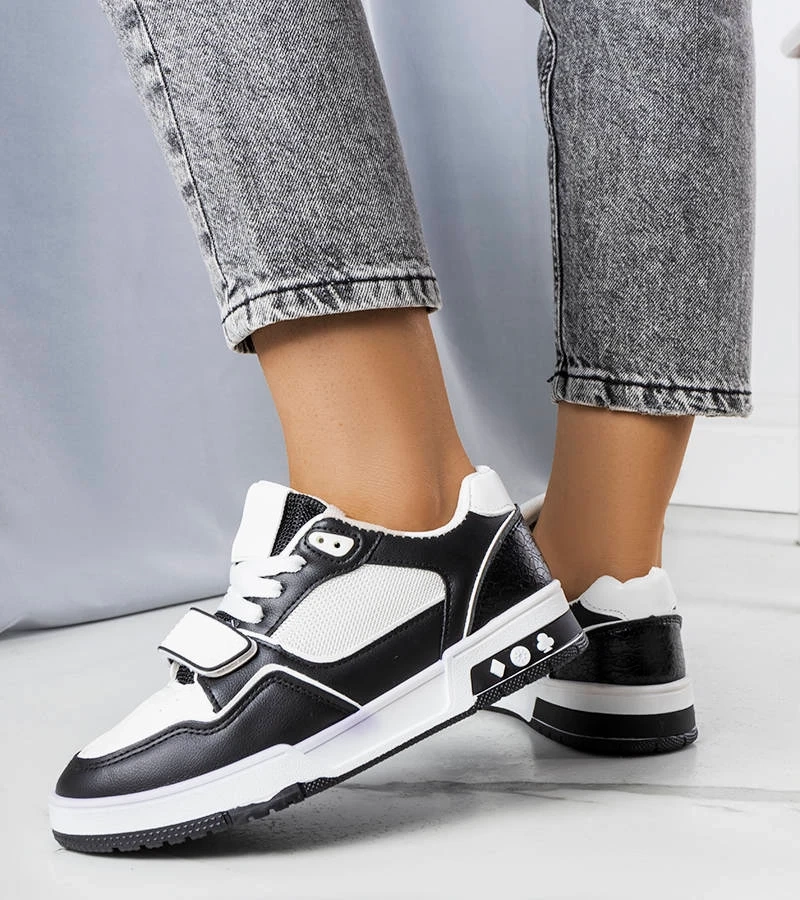 Czarne sneakersy damskie Ollie