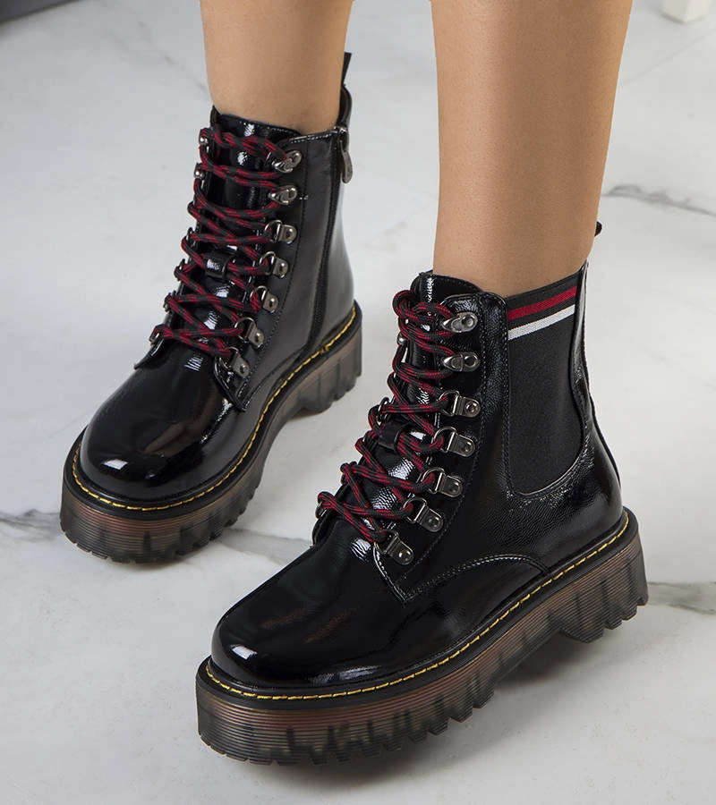 Czarne botki damskie Mares