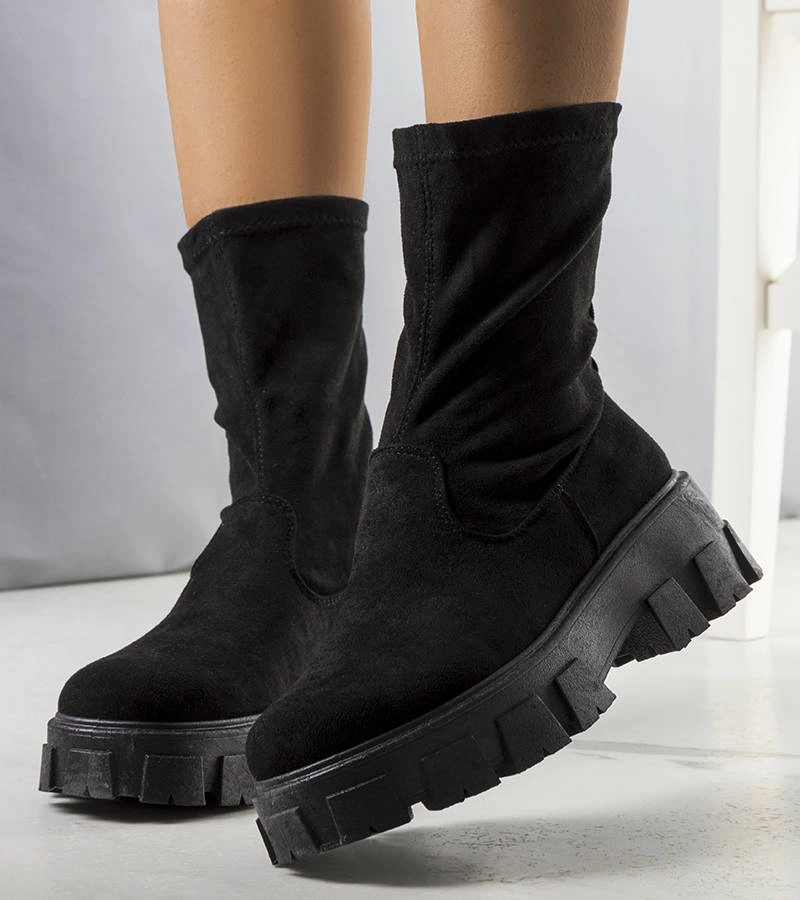 Czarne botki damskie Makayla