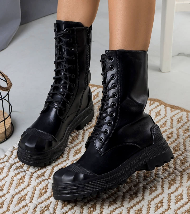 Czarne workery damskie Lemus